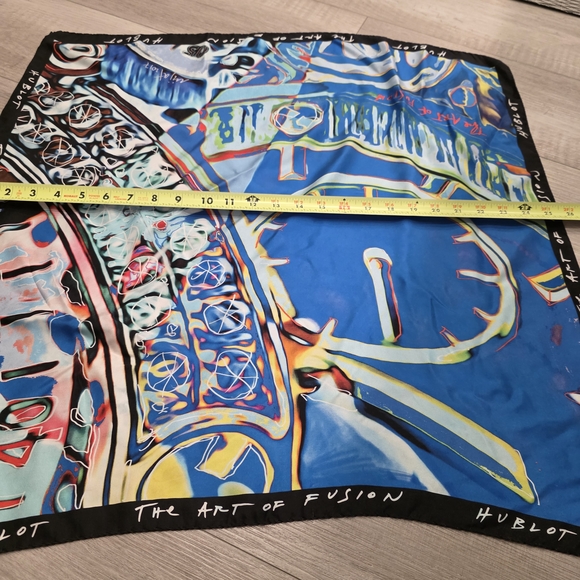 Hublot Vibrant Abstract Silk Scarf - Picture 3 of 15
